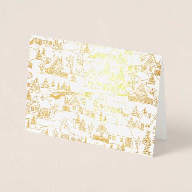 Weihnachtsdorf Folienkarte (Vorderseite)