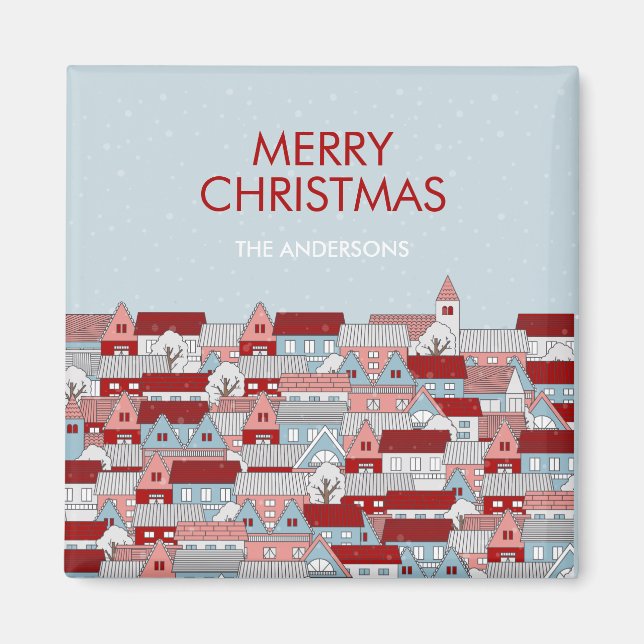 Weihnachtsdorf Holiday Magnet (Vorne)