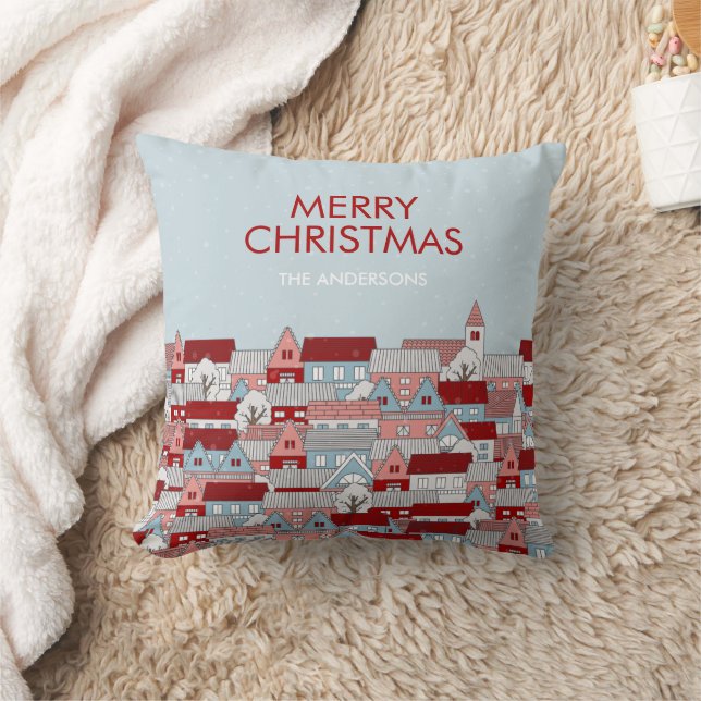 Weihnachtsdorf Holiday Throw Kissen (Decke)