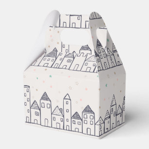 Weihnachtsdorf im Schnee färben Geschenkschachtel