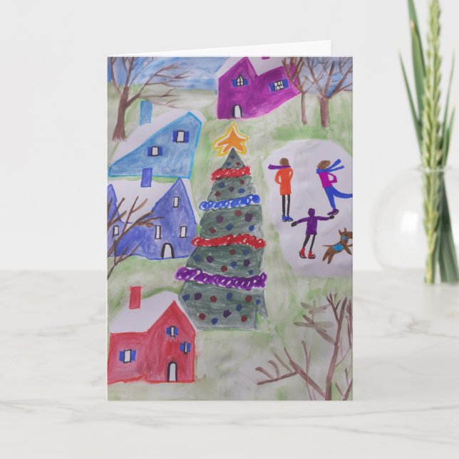 Weihnachtsdorf Karte (Vorderseite)