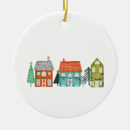 Weihnachtsdorf Keramik Ornament