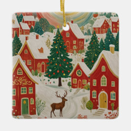 Weihnachtsdorf Keramikornament