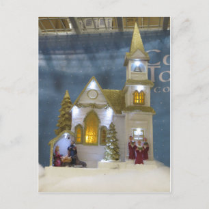 Weihnachtsdorf Kirche 2 Feiertagspostkarte