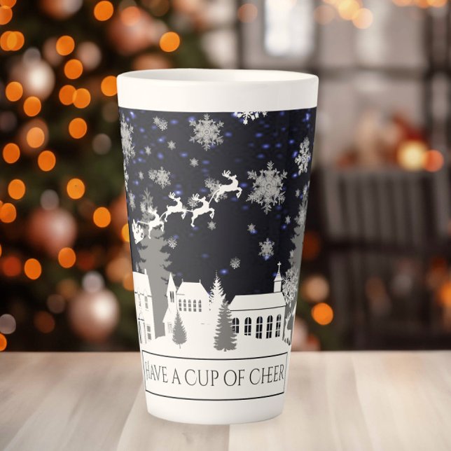 Weihnachtsdorf Latte Tasse (Christmas Village Latte Mug)