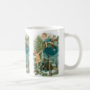 Weihnachtsdorf mit Engeln Kaffeetasse