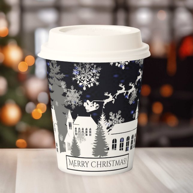 Weihnachtsdorf Papier Cup Pappbecher (Christmas Village Paper Cup)
