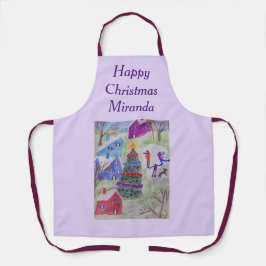 Weihnachtsdorf Personalisiert Schürze