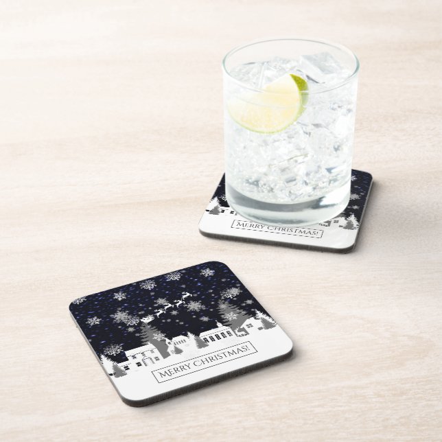 Weihnachtsdorf Plastic Untersetzer (Rechte Seite)