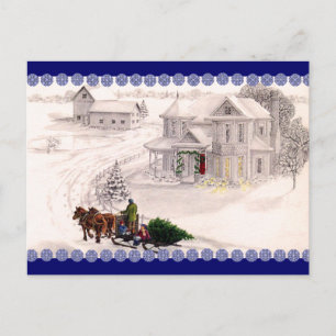 Weihnachtsdorf Postcard Feiertagspostkarte