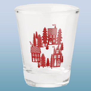 Weihnachtsdorf Schnapsglas