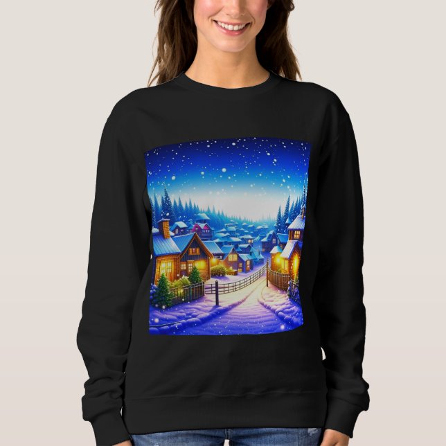 Weihnachtsdorf Sweatshirt (Vorderseite)