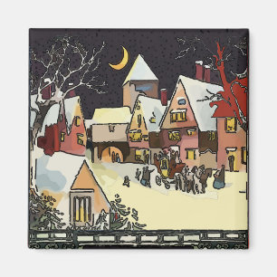 Weihnachtsdorf, Text hinzufügen Magnet