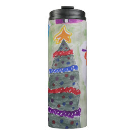 Weihnachtsdorf Thermosbecher