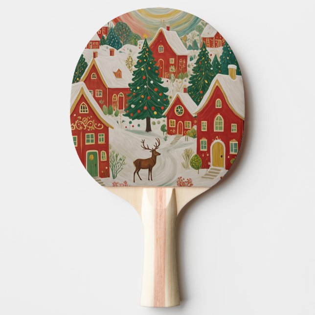 Weihnachtsdorf Tischtennis Schläger (Vorderseite)