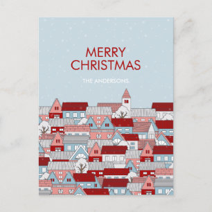 Weihnachtsdorf Urlaub Postkarte