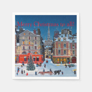 Weihnachtsdorf Weihnachten Frohe Weihnachten an al Serviette
