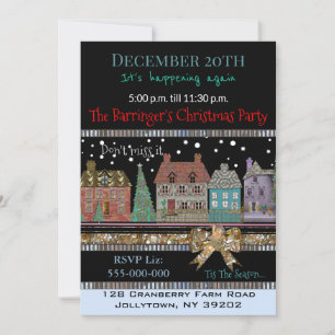 Weihnachtsdorf Weihnachten Party Einladung
