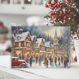 Weihnachtsdorf Winter Schnee Weihnachten