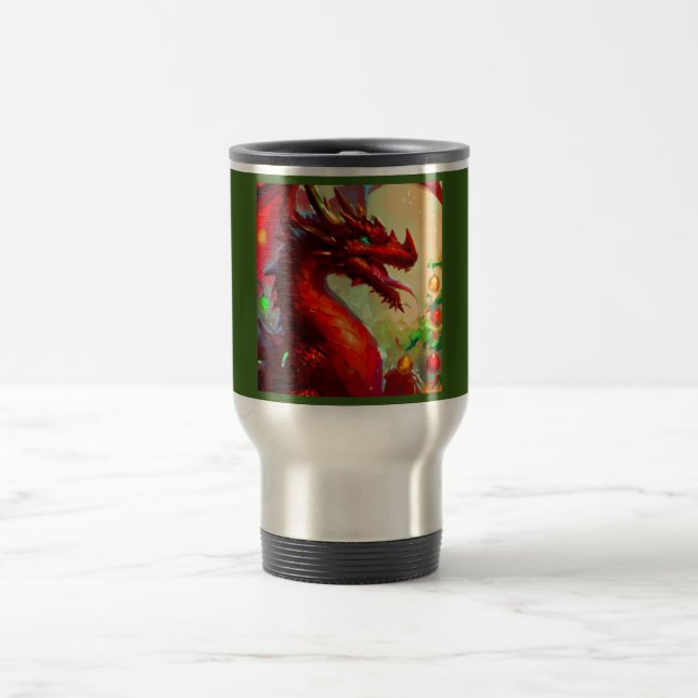 Weihnachtsdrache 1 reisebecher (Mittel)