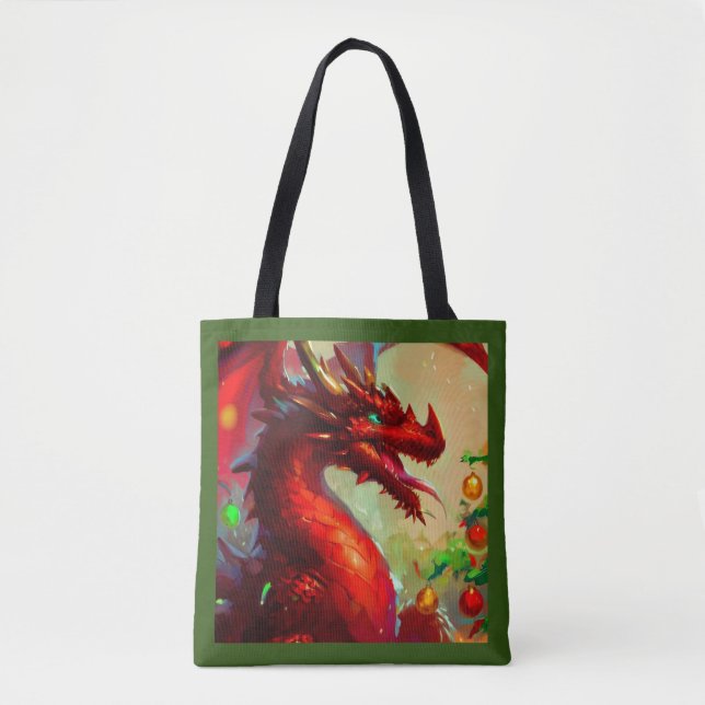 Weihnachtsdrache 1 tasche (Vorderseite)