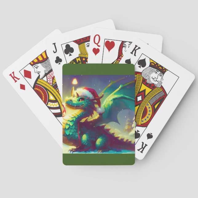 Weihnachtsdrache (3) spielkarten (Rückseite)