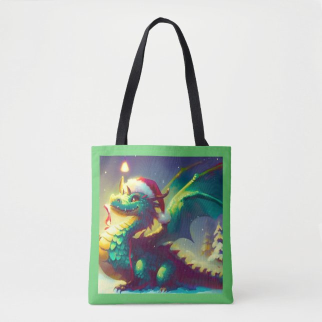 Weihnachtsdrache 3 tasche (Vorderseite)