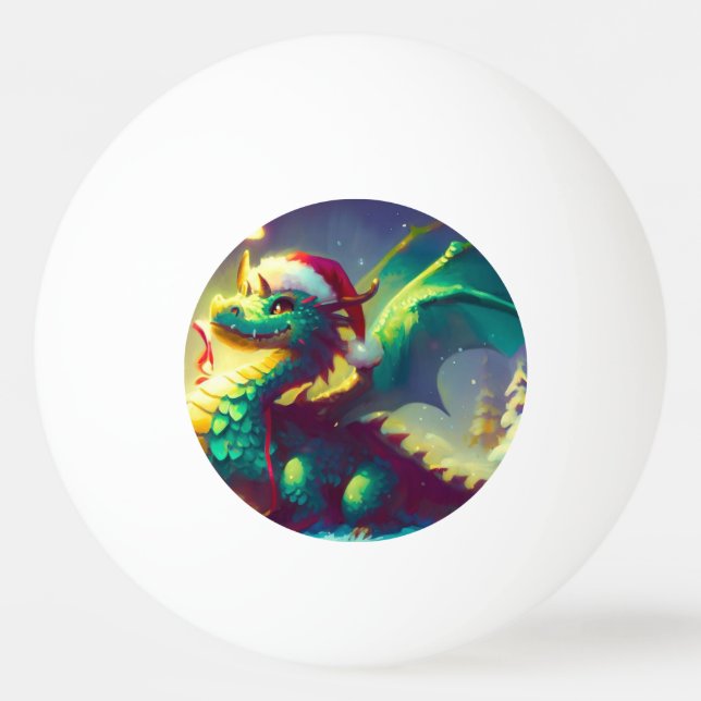 Weihnachtsdrache (3) tischtennisball (Vorderseite)