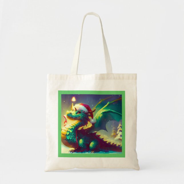 Weihnachtsdrache 3 tragetasche (Vorne)