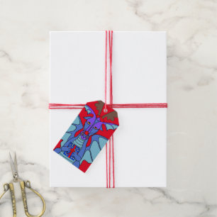 Weihnachtsdrache-Geschenkumbauten (Satz von 10) Geschenkanhänger