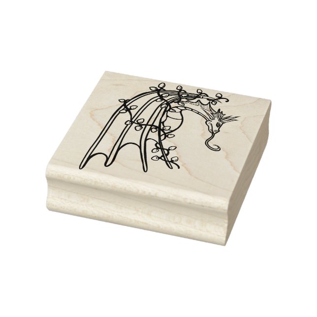 Weihnachtsdrache Gummistempel (Stempel)