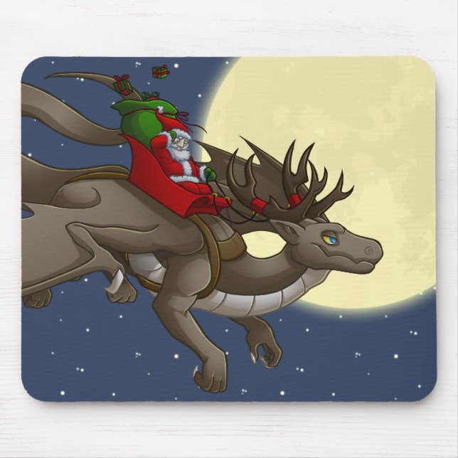 Weihnachtsdrache Mousepad (Vorne)