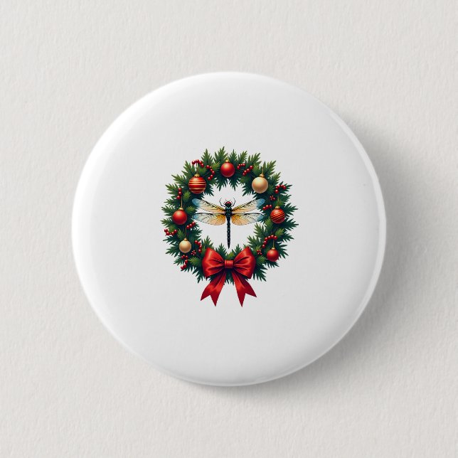 Weihnachtsdrachenfliege Button (Vorderseite)