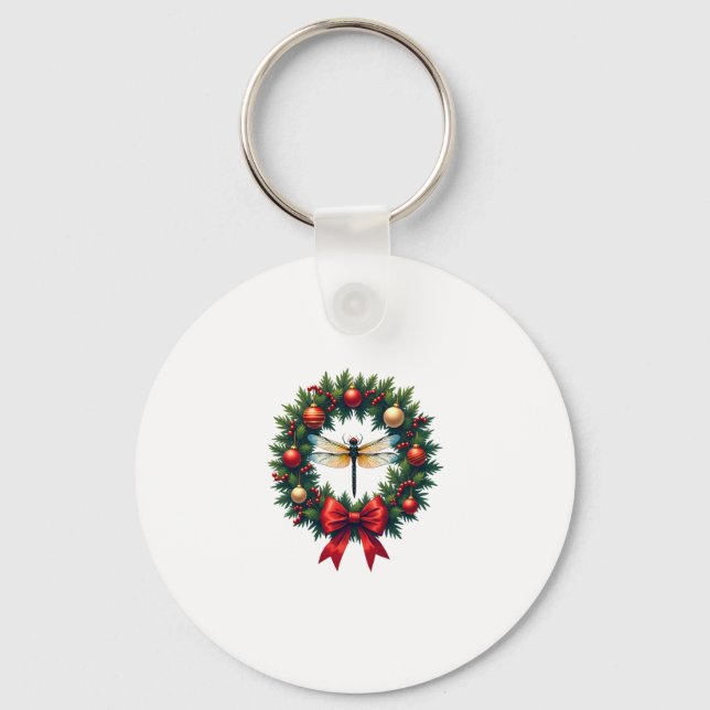 Weihnachtsdrachenfliege Schlüsselanhänger (Vorderseite)