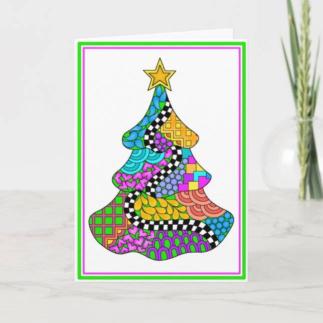WeihnachtsDrehungs-Karte Feiertagskarte (Vorderseite)