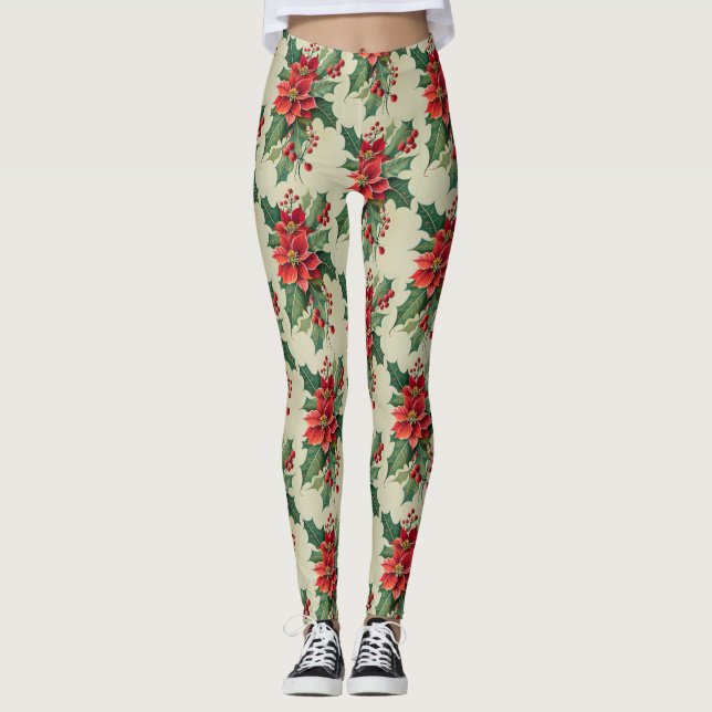 Weihnachtsdrucke - Leggings (Vorderseite)