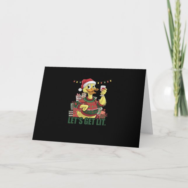 Weihnachtsduck, lasst uns was machen karte (Vorderseite)