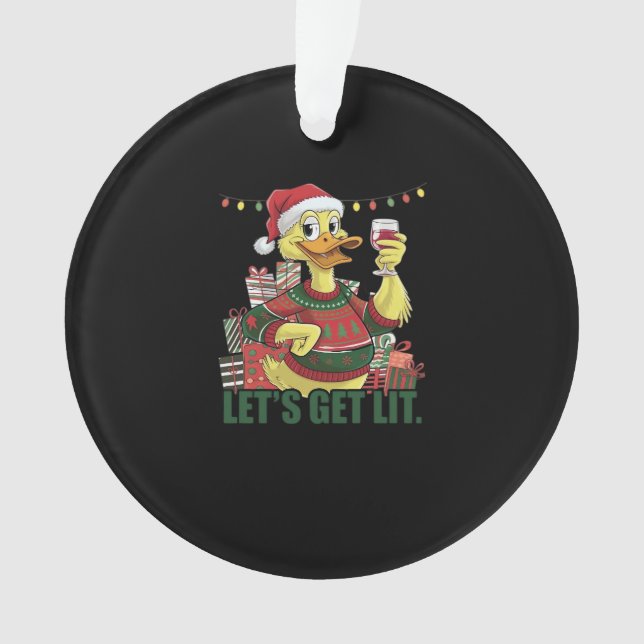 Weihnachtsduck, lasst uns was machen ornament (Vorderseite)