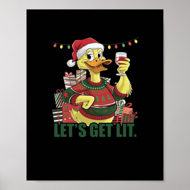 Weihnachtsduck, lasst uns was machen poster (Vorne)