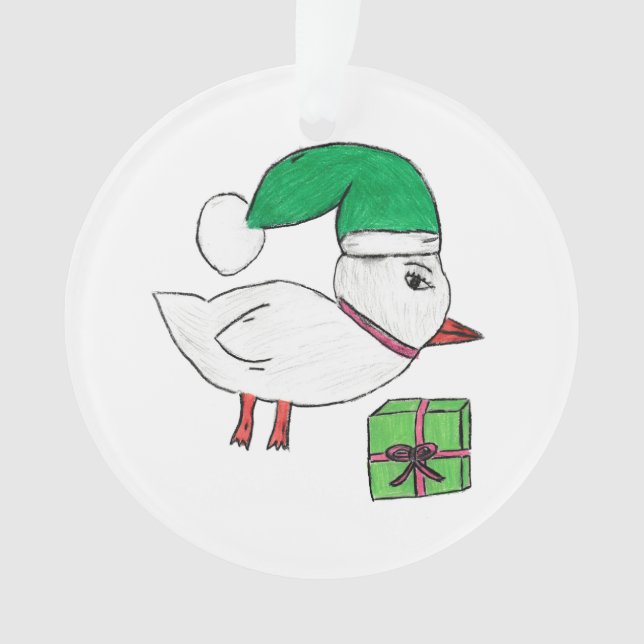 Weihnachtsduck Ornament (Vorderseite)