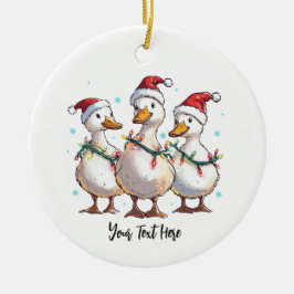 Weihnachtsducken Zierdekoration - Funny Farm Anima Keramik Ornament