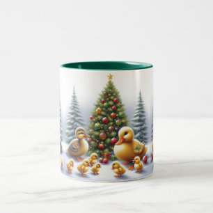 Weihnachtsduckling Zweifarbige Tasse