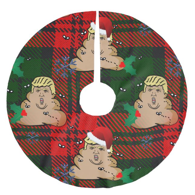 Weihnachtsdump-Weihnachtsrock Polyester Weihnachtsbaumdecke (Vorderseite)