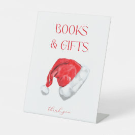 Weihnachtsduschbücher & Geschenke Unterschrift Sockelschild