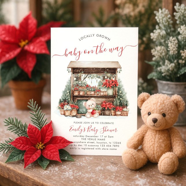 Weihnachtsdusche auf dem lokalen Markt Einladung (Von Creator hochgeladen)