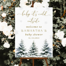 Weihnachtsdusche Begrüßungsschild, Baby's Cold