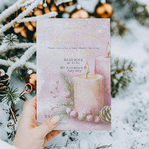 Weihnachtsdusche mit Wasserfarbe Folieneinladung