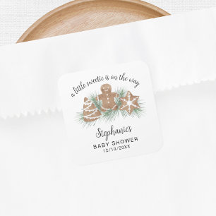 Weihnachtsdusche Quadratischer Aufkleber