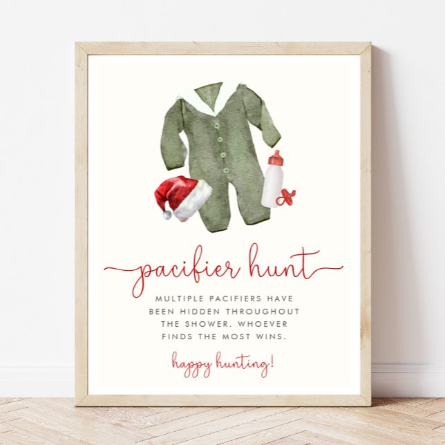 Weihnachtsdusche Schnuller Jagdspiel-Zeichen Poster (Von Creator hochgeladen)