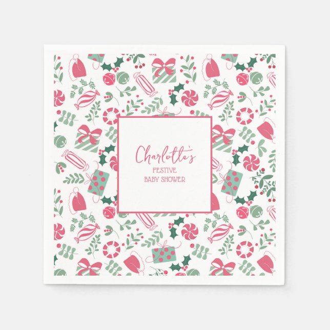 Weihnachtsdusche Serviette (Vorderseite)